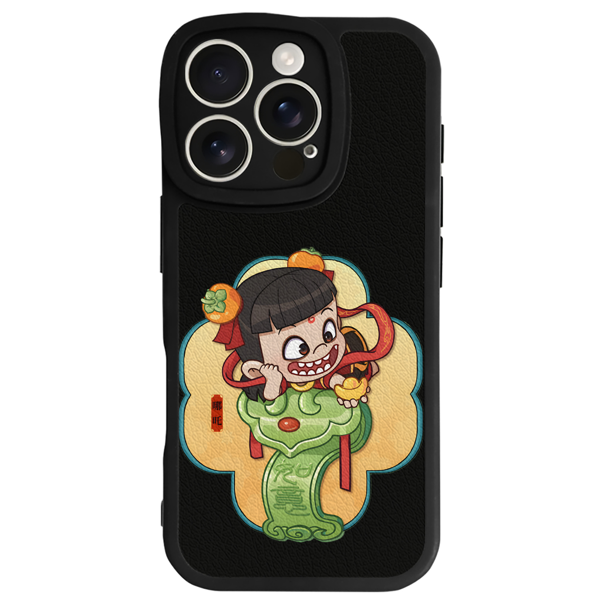（画像用） Ne Zha 2 ナタ 魔童の大暴れ 【iPhone 16シリーズ対応】シリコンスマホケース（レザー調） 材質：シリコン
